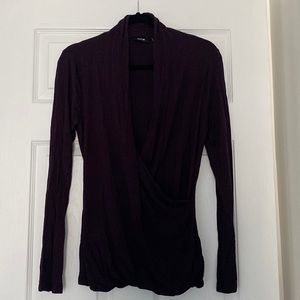 Apt. 9 Deep Purple Wrap Top